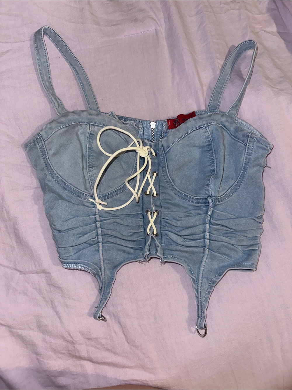 Light Blue Denim Corset